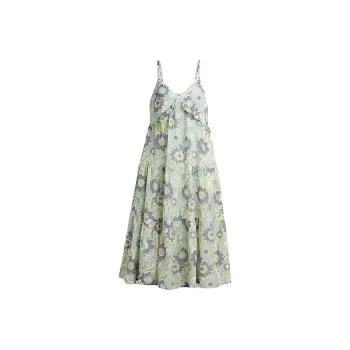 COACH SS25 Slip Dress Women's Green