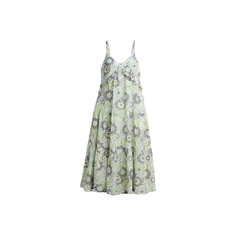 COACH SS25 Slip Dress Women's Green-0