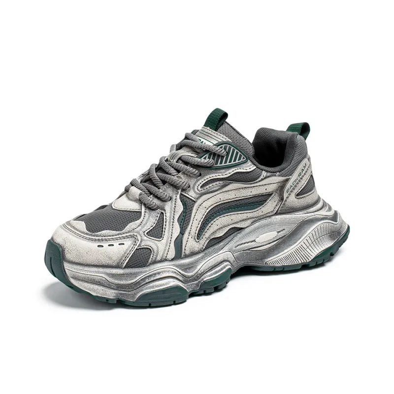OUGLEMEN Abrasion Resistant Coverage Balance Lightweight Height Increasing Low Top Chunky Sneakers Men's Box-7