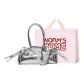 Silver+Shopping Bag