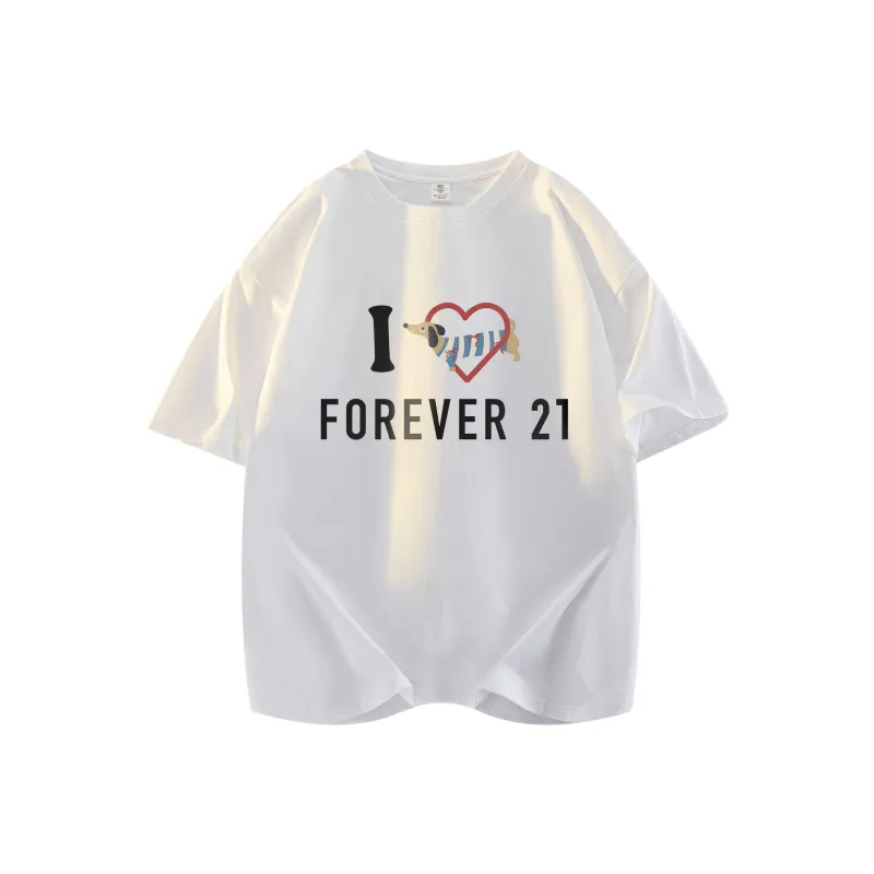 FOREVER 21 Drop Shoulder Sleeve T Shirt Women's-0