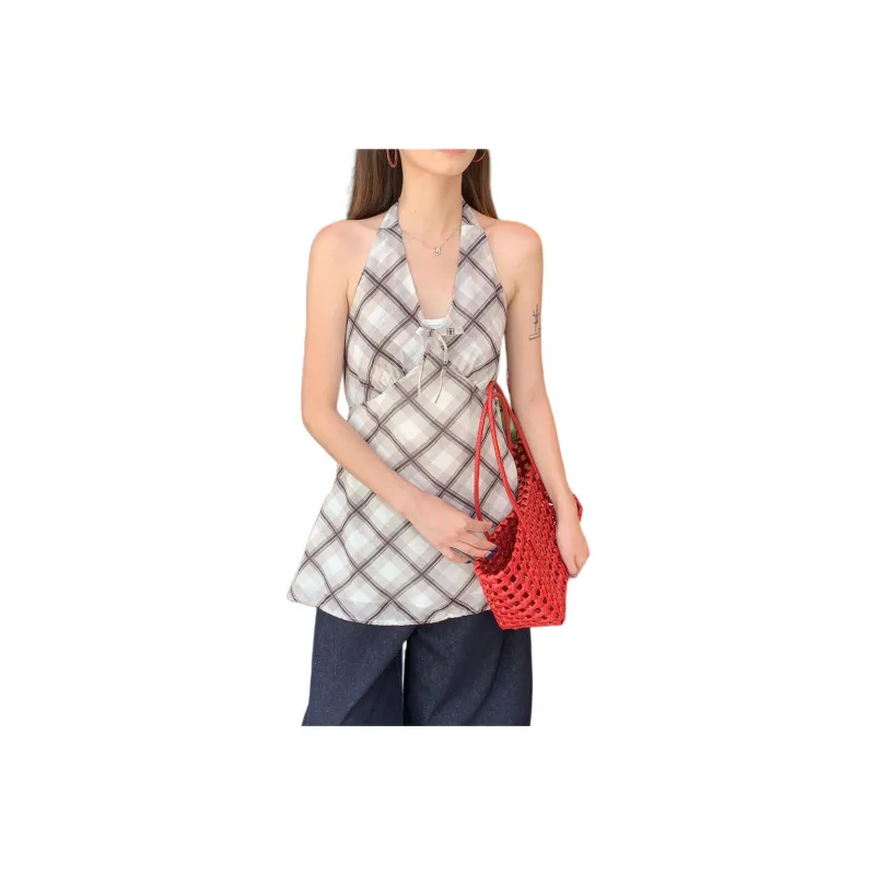 GOSO Tank Tops Women's Plaid-0