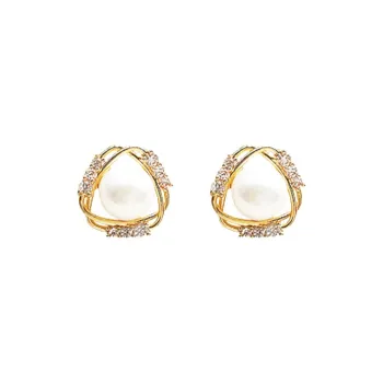 Yiru Copper Plating Stud Earrings Women's