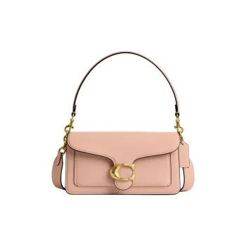 COACH Tabby Leather One Shoulder Handbag Medium Size Women's Cream