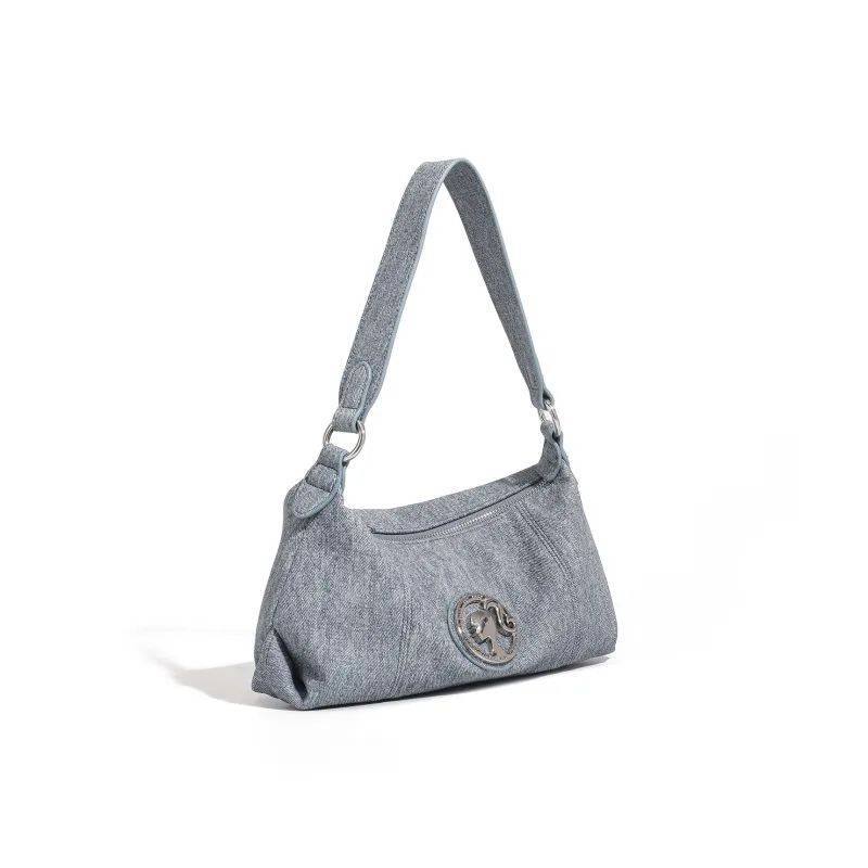 Barbie Synthetic Leather Crossbody Handbag, Shoulder Bag Women's Denim Blue-1
