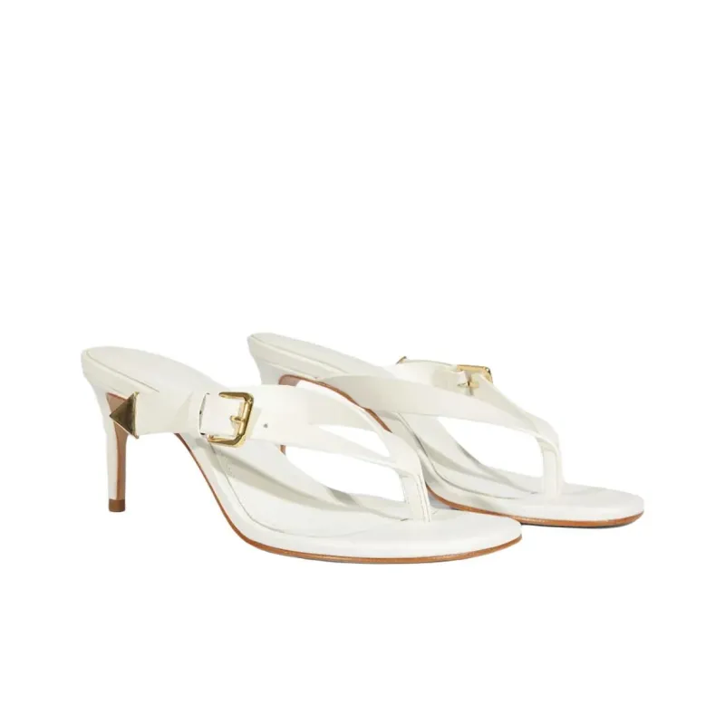 Schutz Slip Resistant Flip Flops 7.5cm Women's White-2