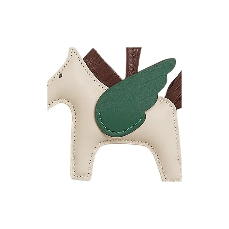 HERMES Rodeo Pegase Bag Accessories Chalk White & Chocolates Brown-2