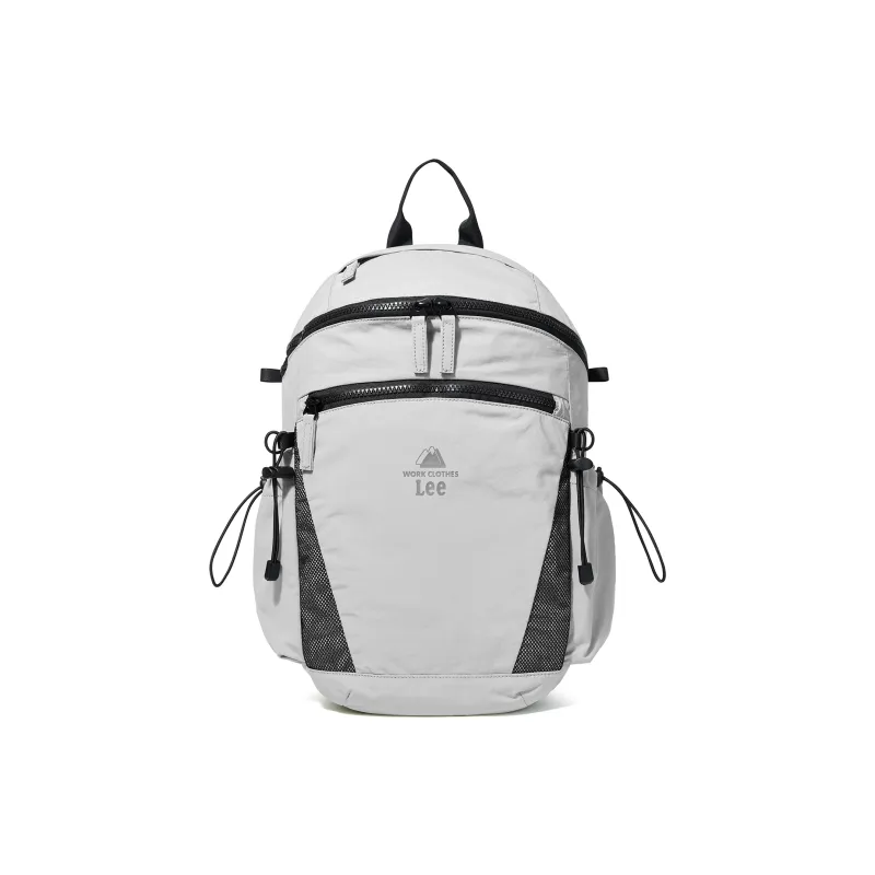 Lee Fabric Backpack Unisex Light Gray Purple/Sage Green/Cloud Gray-7