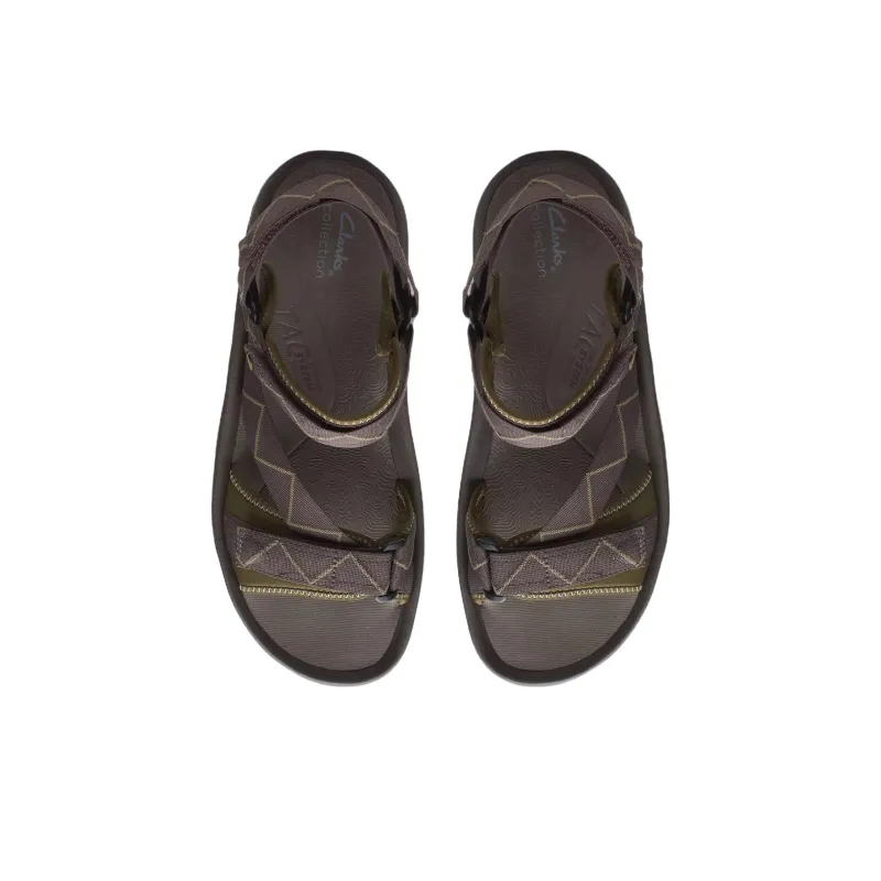 Clarks Wesley Trail Beach Sandals Men's Brown-3