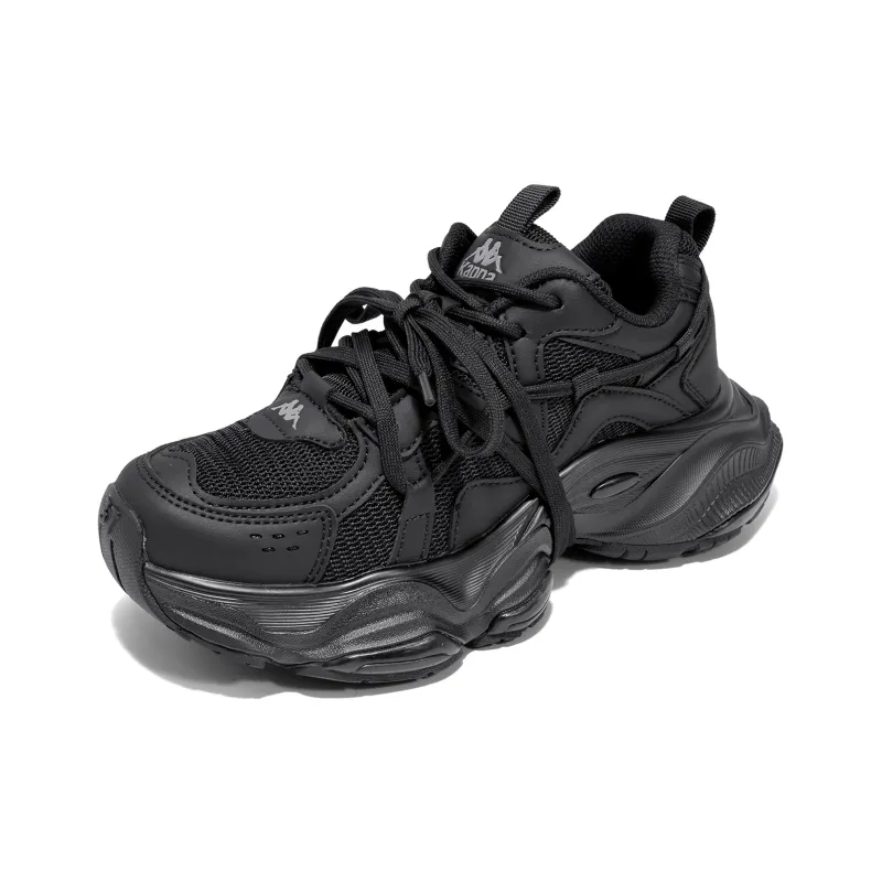 Kappa Back to Back Abrasion Resistant Slip Resistant Low Top Chunky Sneakers Women's Black-2