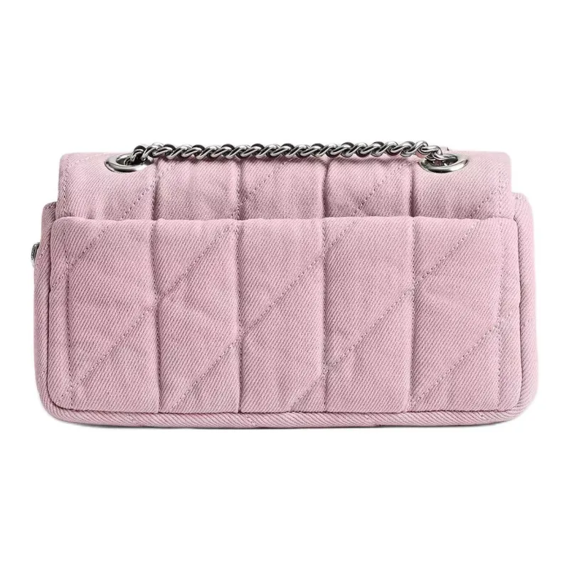COACH Tabby Quilting Denim Crossbody Bag, Shoulder Bag Trumpets Women's Light Purple-1