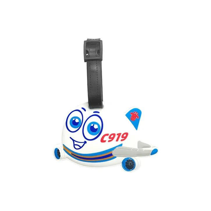 ZHONGGUONANFANGHANGKONG PVC Luggage Tag Unisex White-0