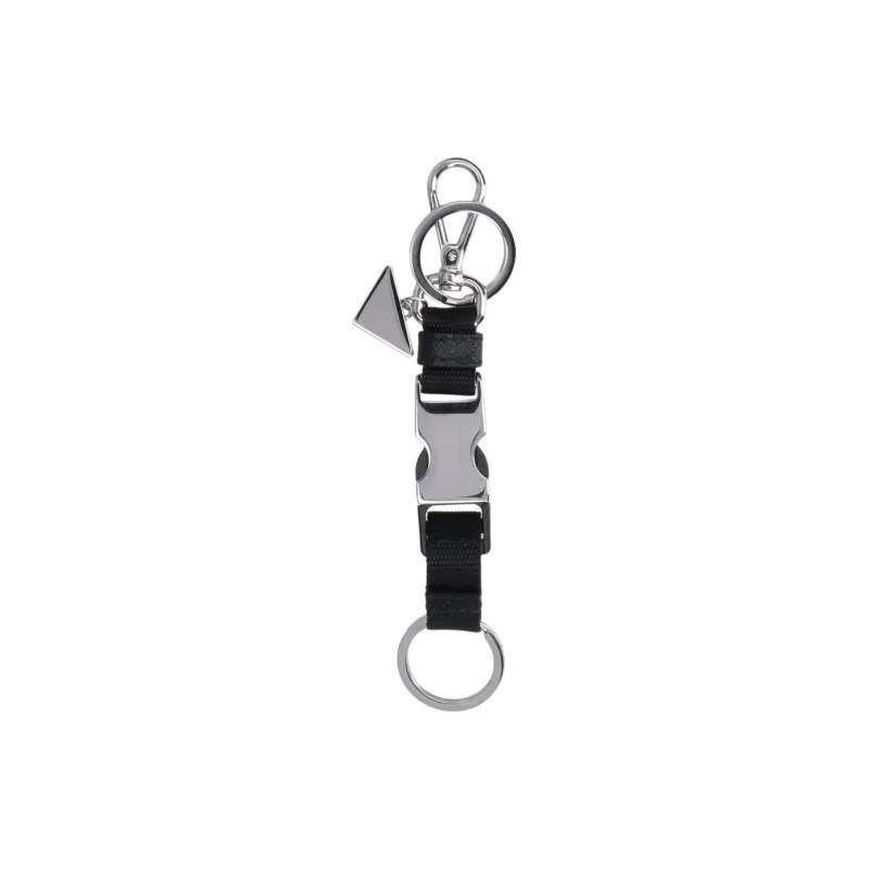 PRADA Steel Keychains Men's Silver-1