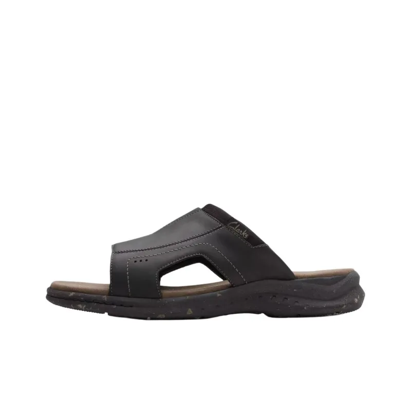 Clarks Rubber Sole Abrasion Resistant Slide Slippers Men's Black-0