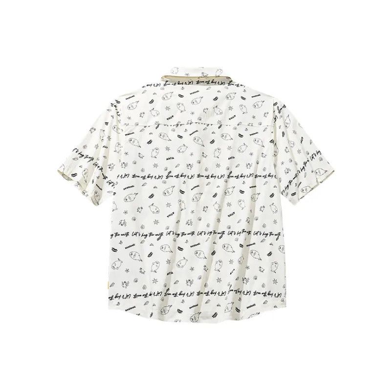 Anta x HAIBAOKANKAN,LIANMINGKUAN Life Collection Shirt Men's Ivory White/All Over Print-1