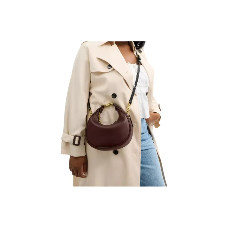 COACH JONIE Leather Shoulder Bag, Crossbody Bag, Handbag Trumpets Women's Brown-6