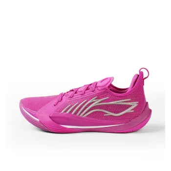 LiNing Shock Absorbers With Slip Resistant And Abrasion Resistant Properties Low Top Basketball Shoes Men's Purple
