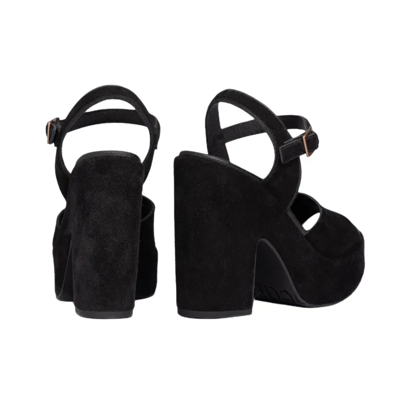 Pedro García Tihana One Strap Sandals 12cm Women's Black-5