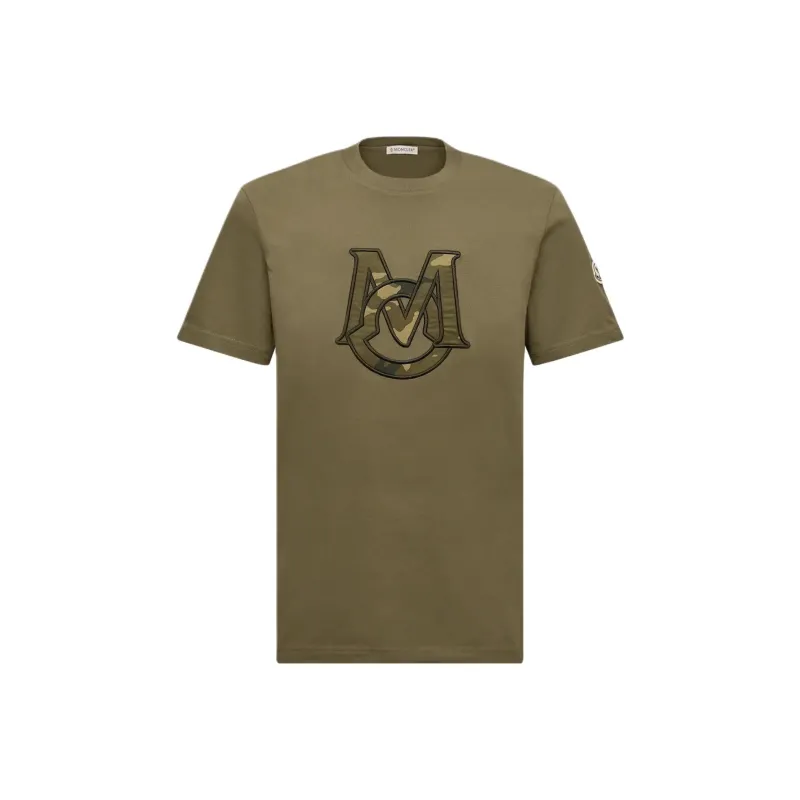 Moncler T Shirts Men Olive Green-0
