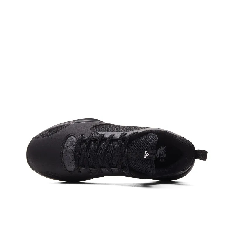 PEAK Lan Qie Basketball Shoes Men Low Top All Black-3
