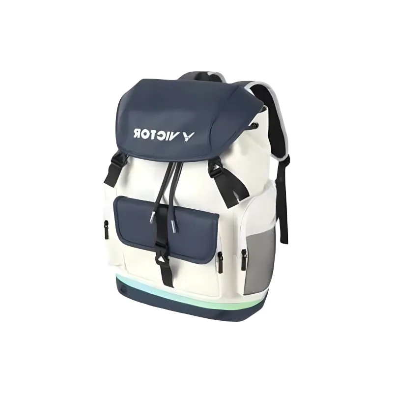 VICTOR Badminton Racket Bags Backpack White & Blue Women's-3