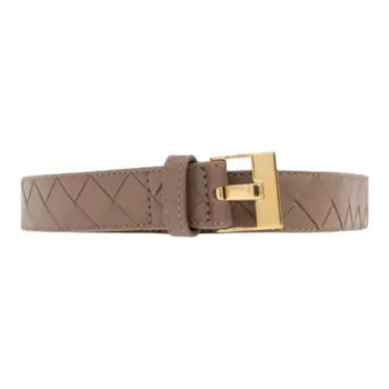 Bottega Veneta Leather Belts Women's Beige Width 2.5CM