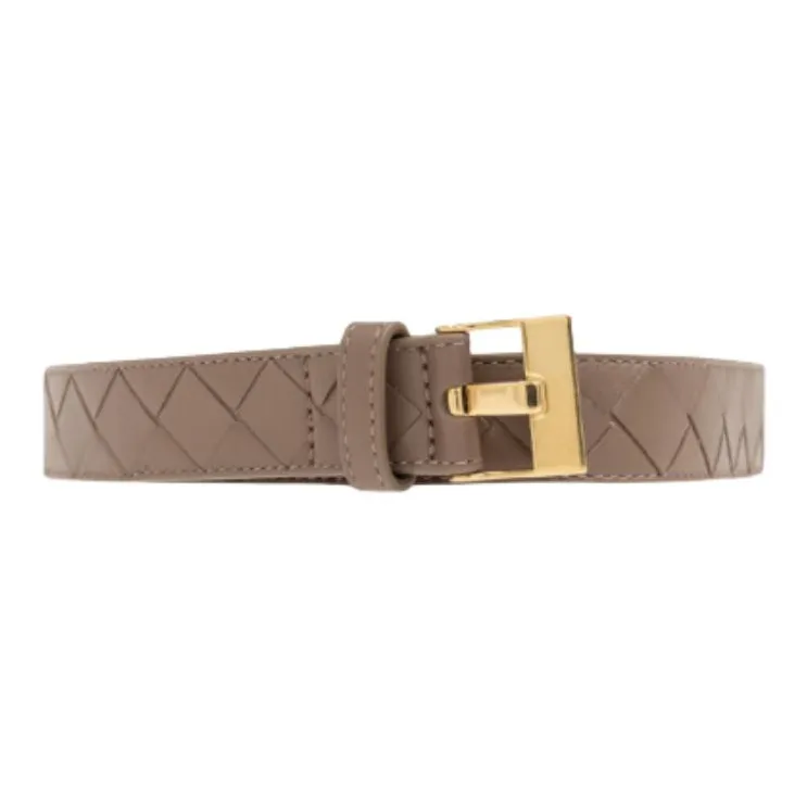 Bottega Veneta Leather Belts Women's Beige Width 2.5CM-0