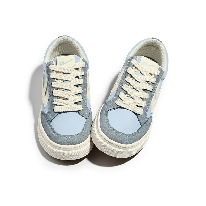 Warrior Low Top Skateboard Shoes Women's Light Blue/Beige-4