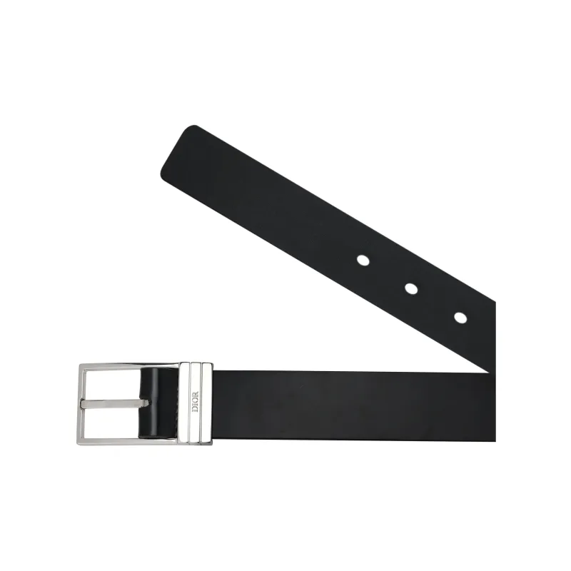 DIOR Cow Leather Belts Men's Black 3cm-3