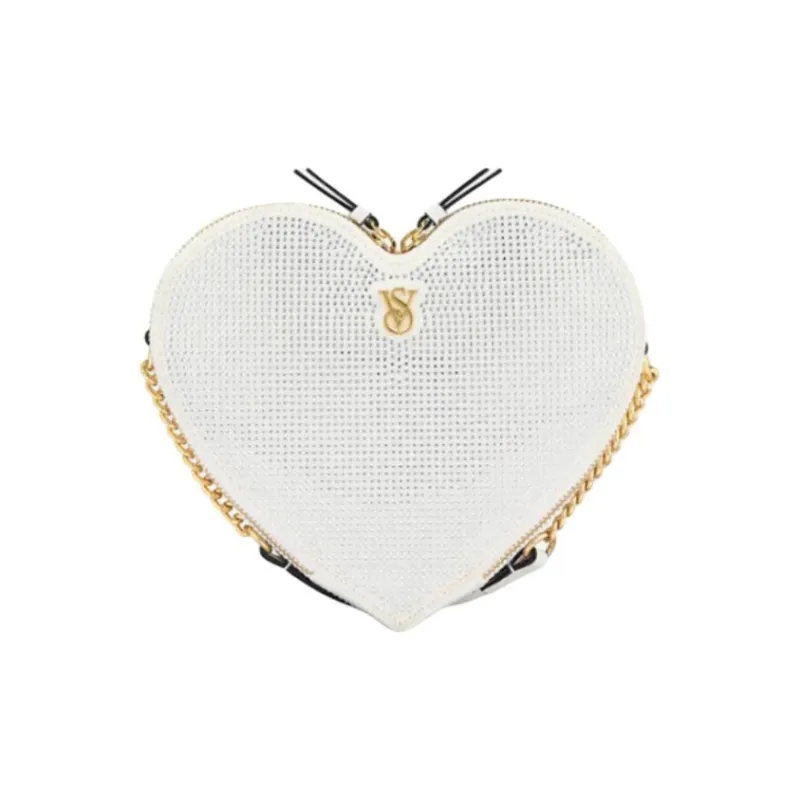 Victoria's Secret Bright Heart Metal Chain Makeup Storage Bags Portable-0