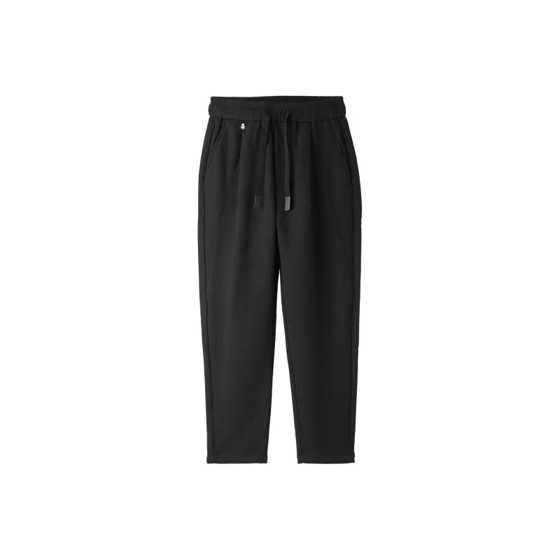 HLA Casual Pants Men Black Stripes R8-0