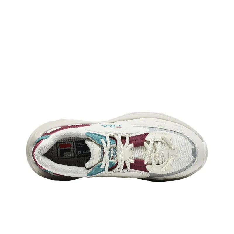 FILA Arch Anti Slip Wear Resistant Low Top Casual Shoes Women's White-2