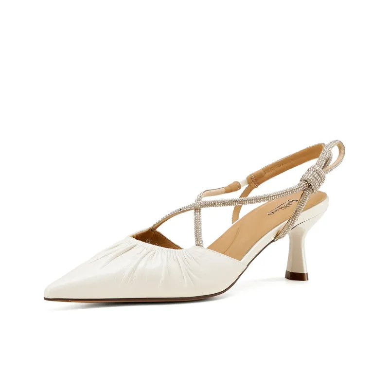GOLDLION High Heels Women's Ecru/Silver-1