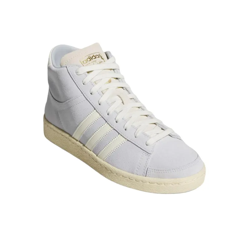 Adidas Originals Anti Slip Wear Resistant High Top Skateboard Shoes Women's Light White violet-2