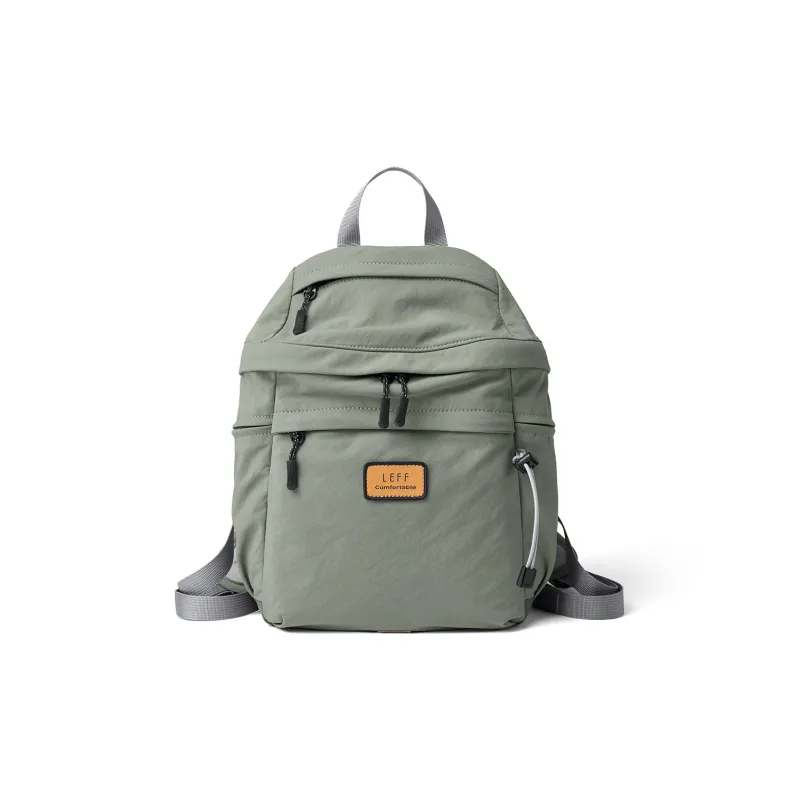 LEFF Fabric Backpack Unisex Coconut Milk White/Field Green/Sunset Orange-6