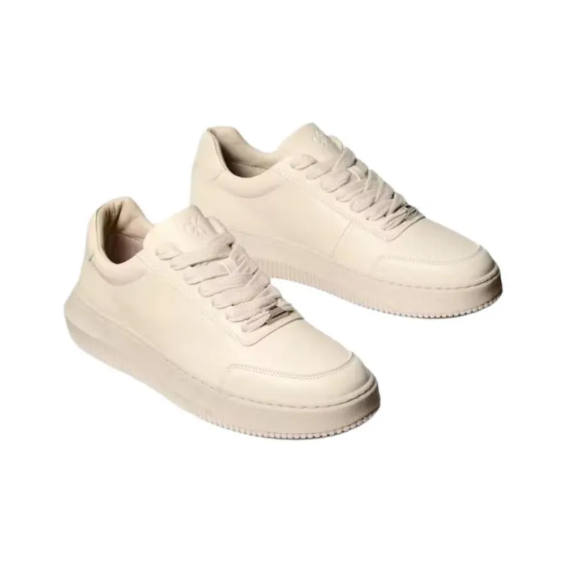 CKJ CALVIN KLEIN JEANS Low Top Skateboard Shoes Men's Beige-2