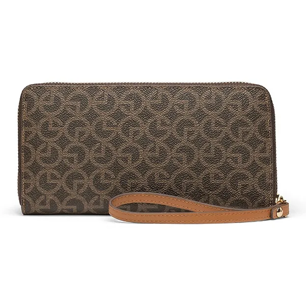 GOLDLION PVC Clutch Trumpets Women's Ecru/Coffee-7
