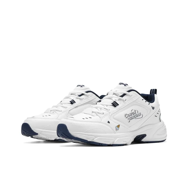 Crayon Shinchan Chunky Sneakers Unisex Low Top White Blue-1