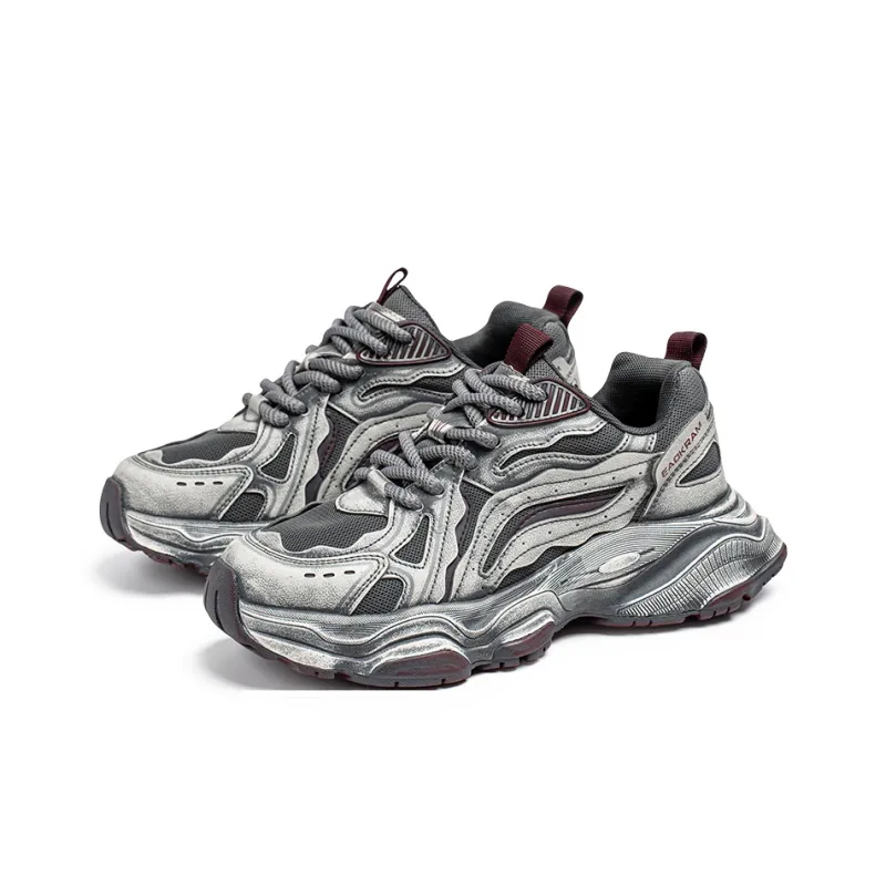 OUGLEMEN Abrasion Resistant Coverage Balance Lightweight Height Increasing Low Top Chunky Sneakers Men's Box-3