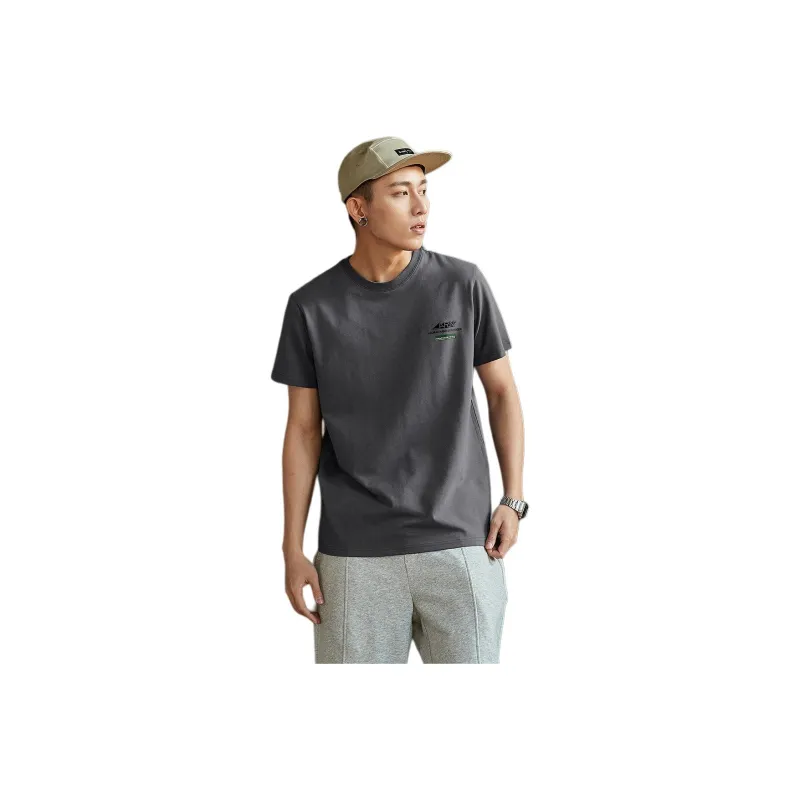 Tonlion T Shirts Men Dark Stone Gray-0