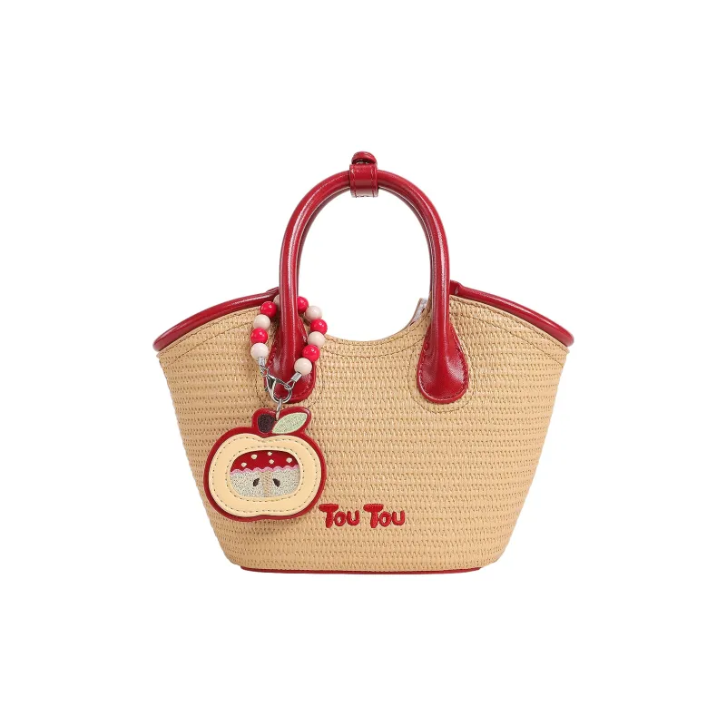 TOUTOU Synthetic Leather Handbag Regular Women's Cherry Red-0