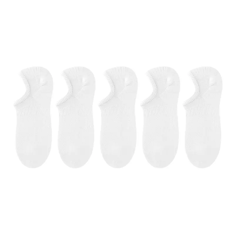 Reebok No Show Socks Men's 5 Pack White-0