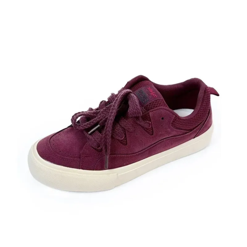 Meiretu Abrasion Resistant Slip Resistant Low Top Skateboard Shoes Men's-4