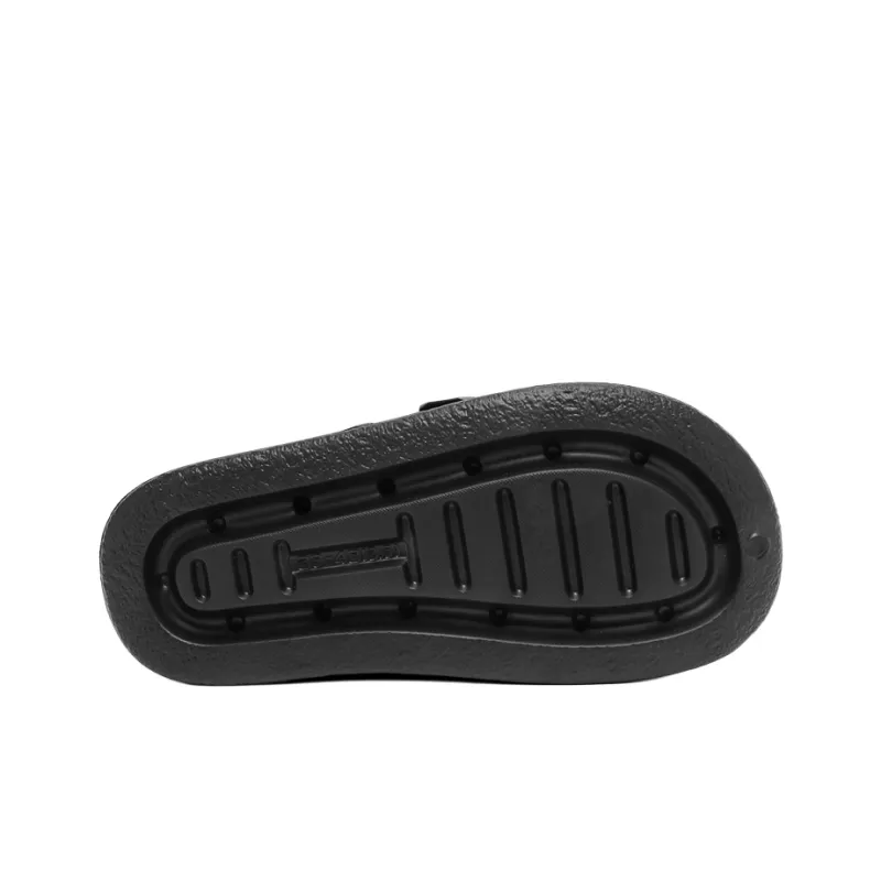 MOMGOG Rubber Sole Slip Resistant Slide Slippers Men's Black-4