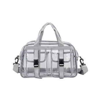 Meow In The Grass PVC Fitness Travel Bag Unisex Multicolor