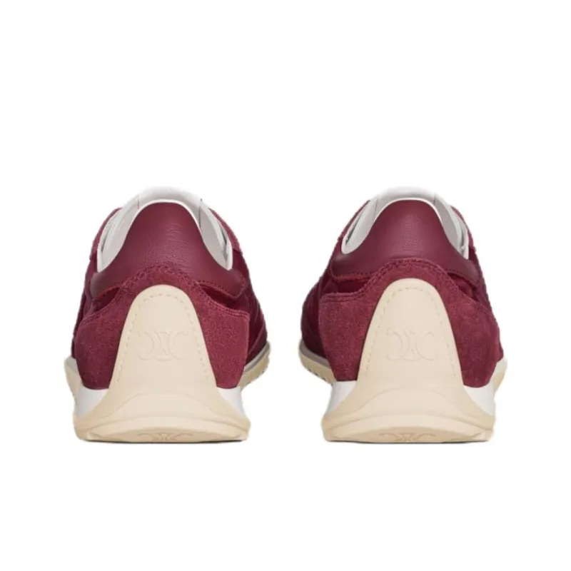 CELINE Racer Low Top Casual Shoes Women's Dark Red-2