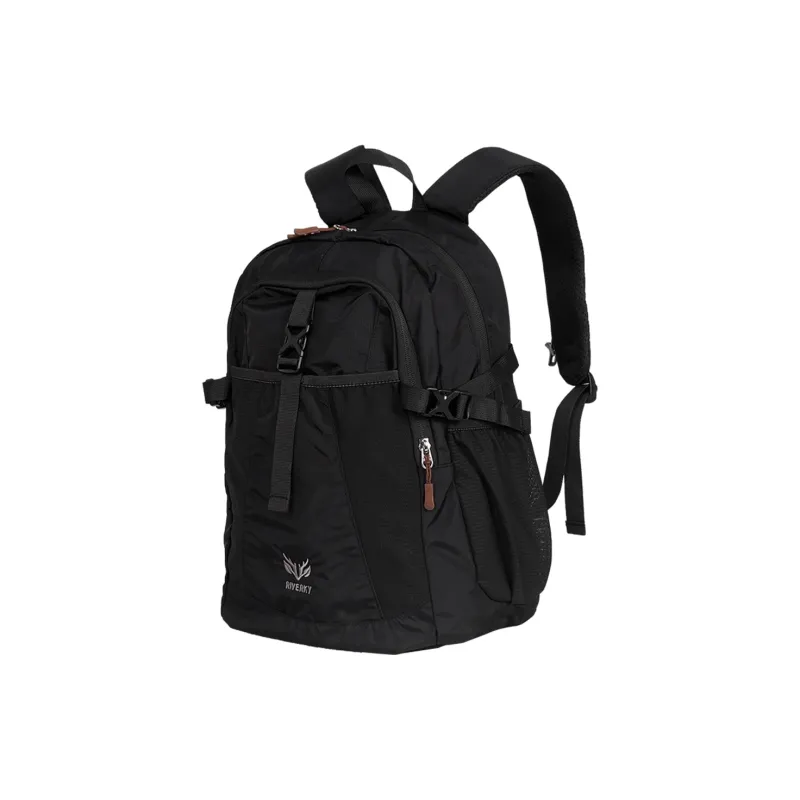 Jiang Qi Polyamide Backpack Unisex Gardenia Yellow/Ink Black-4