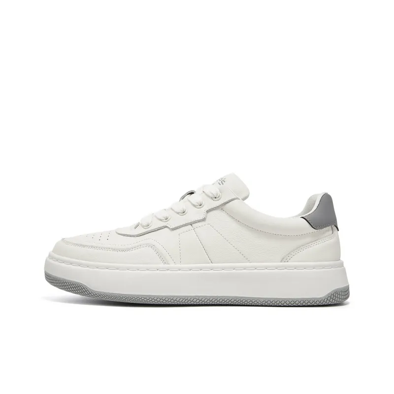 MILLIE'S Abrasion Resistant Low Top Stylish Skateboarding Shoes Men's White-0