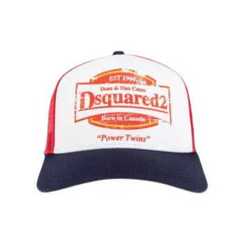 DSQUARED 2 Cotton Baseball Caps Men's Orange
