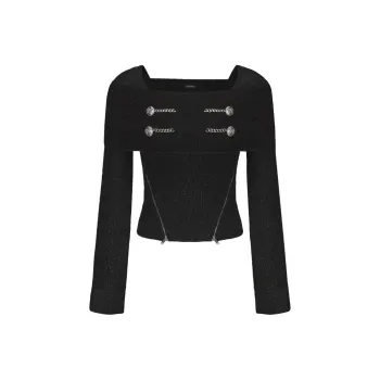GIMING Crop Tops Women's Black